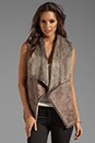view 1 of 5 Kitty Faux Sherpa Vest in Brown