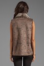 view 3 of 5 Kitty Faux Sherpa Vest in Brown