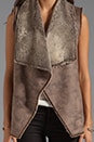 view 4 of 5 Kitty Faux Sherpa Vest in Brown