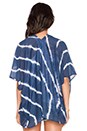 view 3 of 3 Fatima Tie Dye Silk Cotton Voile Kimono in Blue