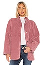 view 1 of 4 Albany Lux Faux Sherpa Jacket in Dusty Rose