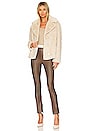 view 5 of 5 CHAQUETA RAQUEL REAL FUR in Taupe