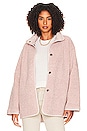 view 1 of 5 MANTEAU ALBANY REVERSIBLE SHERPA in Petal