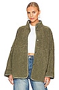 view 1 of 5 Albany Reversible Sherpa Coat in Sage