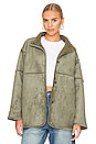 view 2 of 5 Albany Reversible Sherpa Coat in Sage