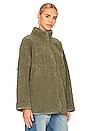 view 3 of 5 Albany Reversible Sherpa Coat in Sage