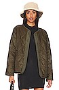 view 1 of 5 Marissa Reversible Quilted Sherpa Jacket in Army