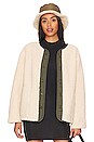 view 2 of 5 Marissa Reversible Quilted Sherpa Jacket in Army