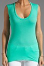 view 3 of 3 Gauzy Whisper Classics Estina Tank in Azurine