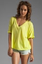 view 1 of 4 Lucia Sheer Jersey V Neck Top in Tart