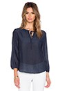 view 1 of 3 Oceana Silk Cotton Voile Top in Jasper