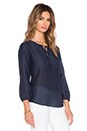 view 2 of 3 Oceana Silk Cotton Voile Top in Jasper