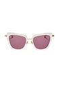 view 1 of 3 V-Daydream II Sunglasses in Cloudy Ivory, V-light Gold, & Bordeaux