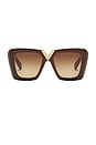 view 1 of 3 V Gold II Sunglasses in Fondant Brown