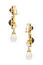 view 2 of 3 BOUCLES D'OREILLES GABRIELLA in Amethyst Quartz, Ruby Quartz & Citrine Quartz And Pearl