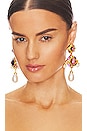 view 3 of 3 BOUCLES D'OREILLES GABRIELLA in Amethyst Quartz, Ruby Quartz & Citrine Quartz And Pearl
