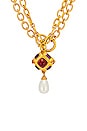 view 2 of 3 Emilia Necklace in Amethyst Quartz, Ruby Quartz, Citrine Quartz & Pearl