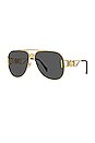 view 2 of 3 Aviator Sunglasses in Gold