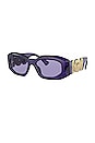 view 2 of 3 GAFAS DE SOL OVAL MEDUSA in Purple Transparent