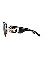 view 3 of 3 Barocco Aviator in Black & Grey Mirror