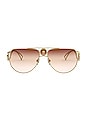 view 1 of 3 GAFAS DE SOL ROCK ICONS in Gold, Clear Orange Gradient & Brown