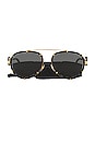 view 1 of 3 Metal Aviator Croakie Sunglasses in Black