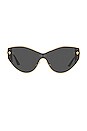 view 1 of 3 Medusa Chic Cat Eye in Gold & Dark Grey