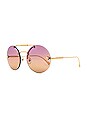 view 2 of 3 Rock Icons Round in Gold & Clear Orange Fuchsia