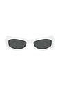 view 1 of 3 Rectangle Sunglasses in White