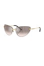 view 2 of 3 Cat Eye Sunglasses in Gold