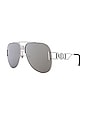 view 2 of 3 Aviator Sunglasses in Silver