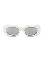 view 1 of 3 Oval Sunglasses in White