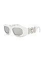 view 2 of 3 Oval Sunglasses in White