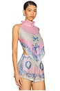 view 2 of 4 Beachwear Top in Pastel Pink & Light Grey