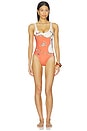 view 1 of 4 MAILLOT DE BAIN 1 PIÈCE STOLEN JEWELS  in Orange, White, & Gold
