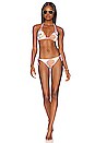 view 4 of 4 Tresor De La Mer Triangle Bikini Top in Giallo & Multicolor
