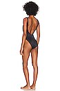 view 3 of 3 Gothic Print One Piece in Black & Tropical Pink