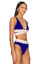 view 2 of 4 TOP BIKINI in Royal Blue, White, & Gold