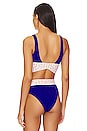 view 3 of 4 TOP BIKINI in Royal Blue, White, & Gold