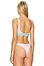 view 3 of 4 TOP BIKINI TRIANGLE in Pastel Pink, Pastel Blue, & Mint