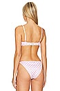 view 3 of 5 Damier Bikini Top in Pastel Pink & White