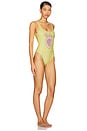 view 2 of 3 Swim One piece in Pale Yellow & Dusty Lavender