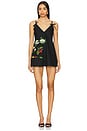 view 1 of 4 リボン＆エンブロイダリー付きミニドレス in Black