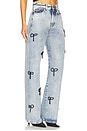 view 2 of 6 Boyfriend Jeans With Bow Embroidery in Blue