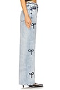 view 3 of 6 Boyfriend Jeans With Bow Embroidery in Blue