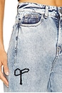 view 6 of 6 Boyfriend Jeans With Bow Embroidery in Blue