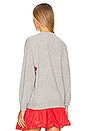 view 3 of 4 Cashmere Blend Sweater With Bow in Grey And Red