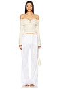 view 5 of 6 Double Trumpettle Trousers in White
