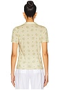 view 3 of 4 POLO COM ESTAMPA FLORAL in White, Yellow & Green
