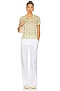 view 4 of 4 POLO COM ESTAMPA FLORAL in White, Yellow & Green